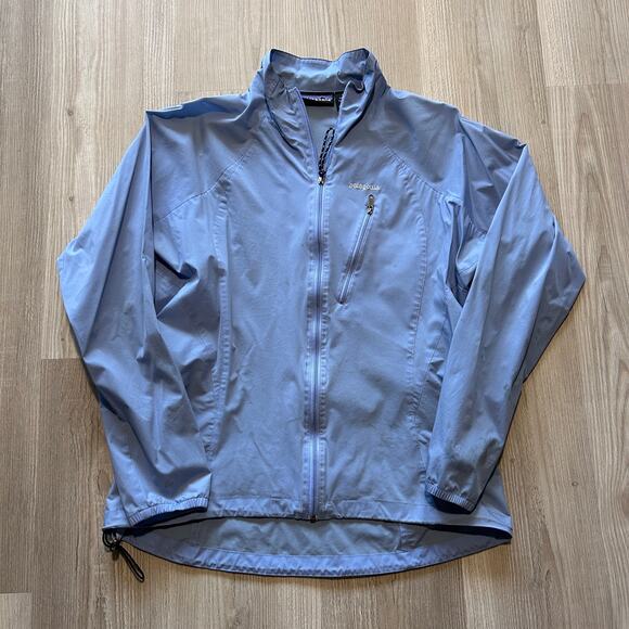 Women’s Vintage Patagonia Icicle Blue Stretch Velocity Shell Jacket Sz Medium - Picture 1 of 9